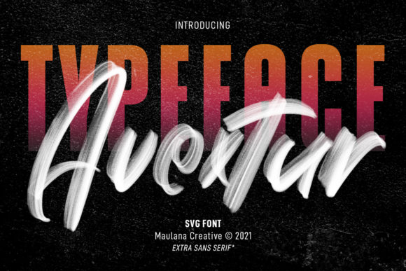 Avextur: A Bold Display Font for Creative Makers