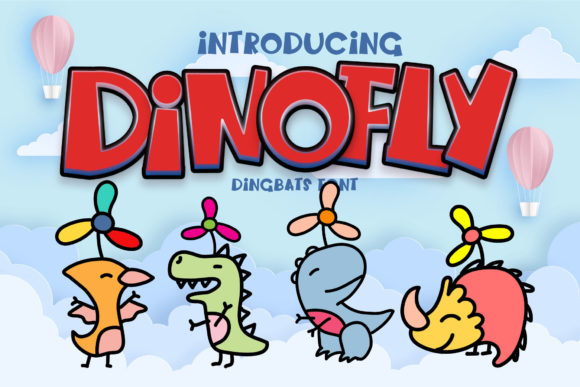 Dinofly Font: Playful Display for Creative Makers