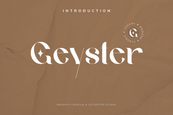 Geyster Font for Creative Makers