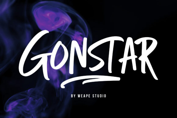 Gonstar: The Brushed Display Font for Crafters