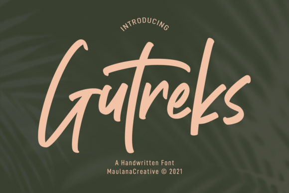 Gutreks: The Brushed Display Font for Makers