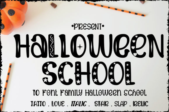 Halloween School: A Casual Display Font for Editorial Design