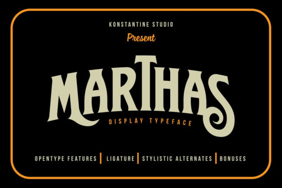 Marthas: A Bold Display Font