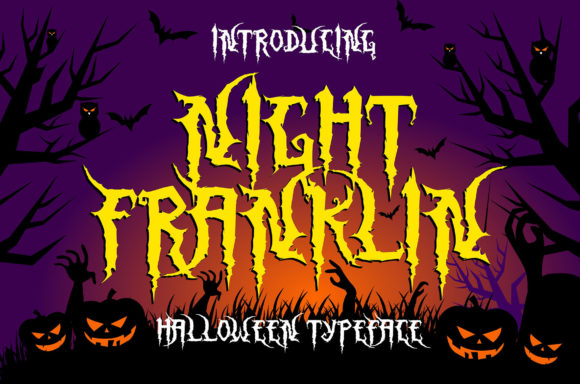 Night Franklin: The Spooky Display Font for Viral Halloween Campaigns