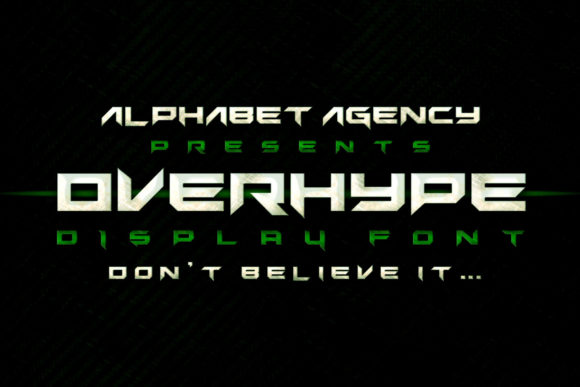 Overhype: A Bold Robotic Typeface for Modern Web Design