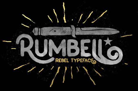 Rumbell Font: Bold, Textured, and Visually Striking