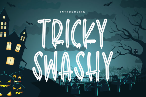 Tricky Swashy Font for Halloween Creations